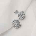 Zer 0,13 Karat Baget Pırlanta Küpe resmi