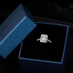 0,45 Karat Mozanit Taşlı Baget Yüzük resmi