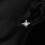 0,12 Karat Pırlanta Tektaş Küpe resmi