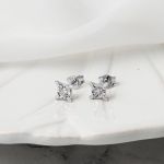 0,12 Karat Pırlanta Tektaş Küpe resmi