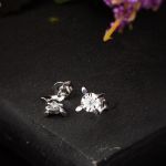 0,12 Karat Pırlanta Tektaş Küpe resmi