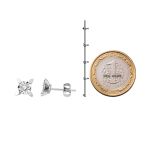 0,12 Karat Pırlanta Tektaş Küpe resmi