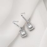 Zer 0,14 Karat Pırlanta Baget Küpe resmi