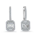 0,72 Karat Baget Pırlanta Küpe  resmi