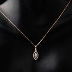 0,09 Karat Göz Elmas Kolye resmi