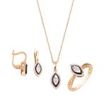 0,09 Karat Göz Elmas Kolye resmi