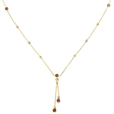 Kırmızı Taşlı Top Altınlı 14 Ayar Kolye için ayrıntıları göster Kırmızı Taşlı Top Altınlı 14 Ayar Kolye resmi