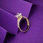 Sonsuzluklu 14 Ayar Tektaş Altın Yüzük  resmi