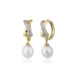 İncili 14 Ayar Altın Halka Küpe resmi