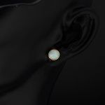 Beyaz Opal Taşlı 3'lü Altın Takı Seti resmi