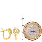 Kolye Küpeli Mini Altın Takı Seti resmi