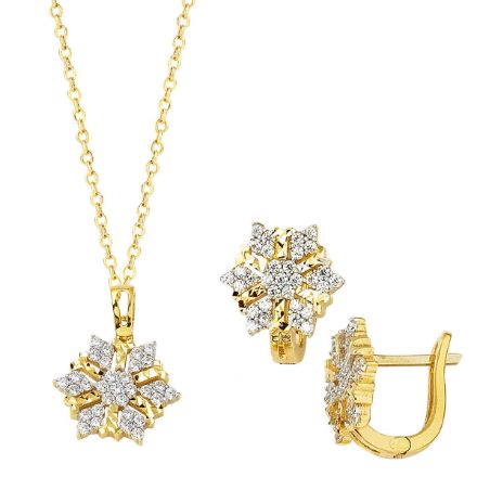 Kartanesi Kolye Küpeli Altın Set için ayrıntıları göster Kartanesi Kolye Küpeli Altın Set resmi