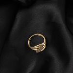Baget Taşlı Altın Gelin Yüzüğü resmi