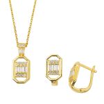 Lolita Kolye & Küpe Altın Set  resmi