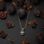 Kolye & Küpe Rose Altın Set resmi