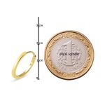 1.5 cm Çaplı Halka Altın Küpe resmi