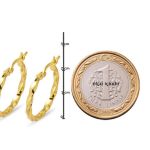 2 cm. Çaplı Burgu Halka Altın Küpe resmi