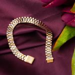 Rolex Tarzı Taşsız Altın Bileklik resmi