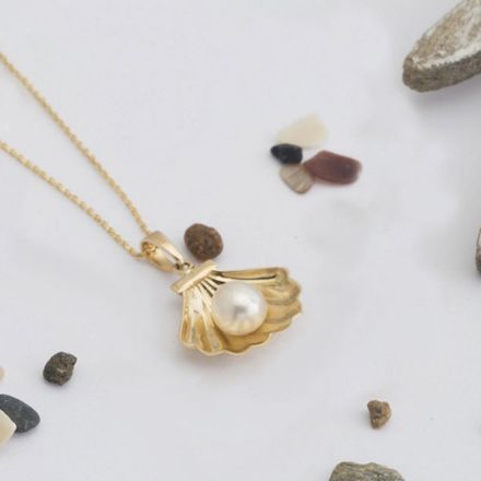 Oyster 14 Ayar Altın İncili Kolye için ayrıntıları göster Oyster 14 Ayar Altın İncili Kolye resmi