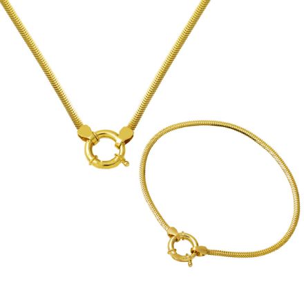 Gemici Kilitli 14 Ayar Altın Zincir Takı Seti için ayrıntıları göster Gemici Kilitli 14 Ayar Altın Zincir Takı Seti resmi