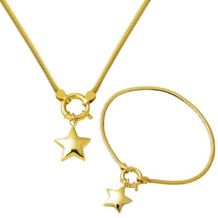 Yıldız 14 Ayar Altın Zincir Takı Seti için ayrıntıları göster Yıldız 14 Ayar Altın Zincir Takı Seti resmi
