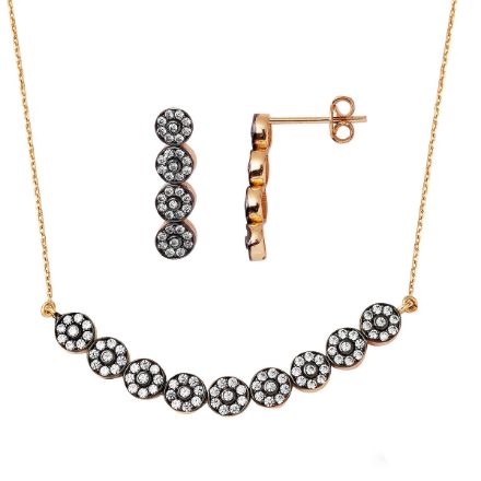Efruz Kolye & Küpe Rose Altın Set için ayrıntıları göster Efruz Kolye & Küpe Rose Altın Set resmi