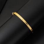 Cartier T Tarzı 14 Ayar Altın Kelepçe Bilezik resmi
