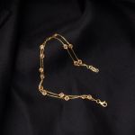 14 Ayar Altın 2 Sıra Zincirli Tiffany Bileklik resmi