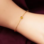 14 Ayar Altın Gökkuşağı Tiffany Bileklik resmi
