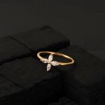 22 Ayar Markiz Taşlı Minimal Altın Yüzük resmi