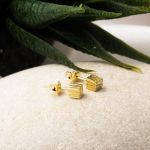 Minimal Küp 14 Ayar Altın Küpe 5 mm. resmi