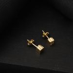 Minimal Küp 14 Ayar Altın Küpe 5 mm. resmi