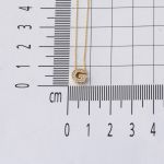 Taşlı G Harfli Minimal Harf Altın Kolye resmi
