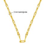 14 Ayar Altın Sonsuzluk Zincir - 45cm resmi