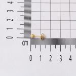 3 mm. Kumlu 14 Ayar Top Altın Küpe resmi