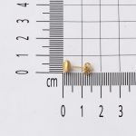 Parıltı Kumlu 14 Ayar Yassı Top Altın Küpe 6 mm. resmi