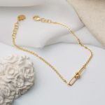 Tiffany Halka Altın Zincir Bileklik resmi