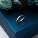 Crystal Altın Serçe Parmak Yüzüğü resmi