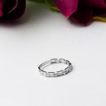 Gurmet 14 Ayar Beyaz Altın Yüzük resmi