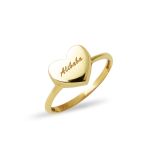 Kalpli Altın Serçe Parmak Yüzüğü resmi