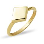Square Altın Serçe Parmak Yüzüğü resmi