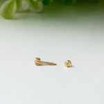 14 Ayar Altın Tektaş Tragus Küpe resmi