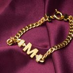 14 Ayar Altın M Harfli Bileklik resmi