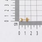 Petek 14 Ayar Altın Top Küpe 5 mm. resmi