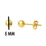 Petek 14 Ayar Altın Top Küpe 5 mm. resmi