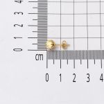 Petek 14 Ayar Altın Top Küpe 7 mm. resmi