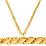 8 Ayar Altın Pul Zincir - 55cm resmi