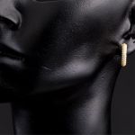 Tırtıl Suyolu 14 Ayar Altın Mini Halka Küpe resmi