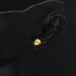 Kalemli Büyük Sarı Altın Top Küpe 7 mm. resmi