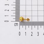 Kalemli Büyük Sarı Altın Top Küpe 7 mm. resmi